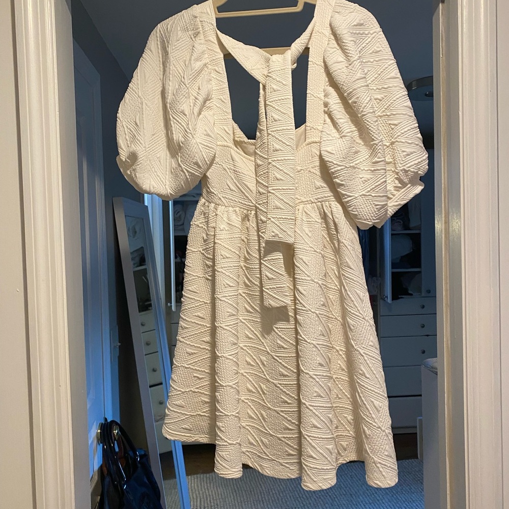 Free People Violet Puff Sleeve Mini Dress